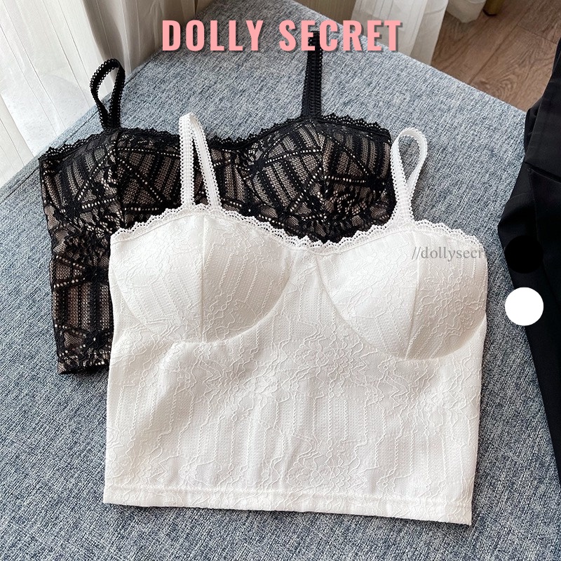 Áo Lót Bralette Ren Sexy Lưng Chun Co Dãn DOLLY SECRET A25