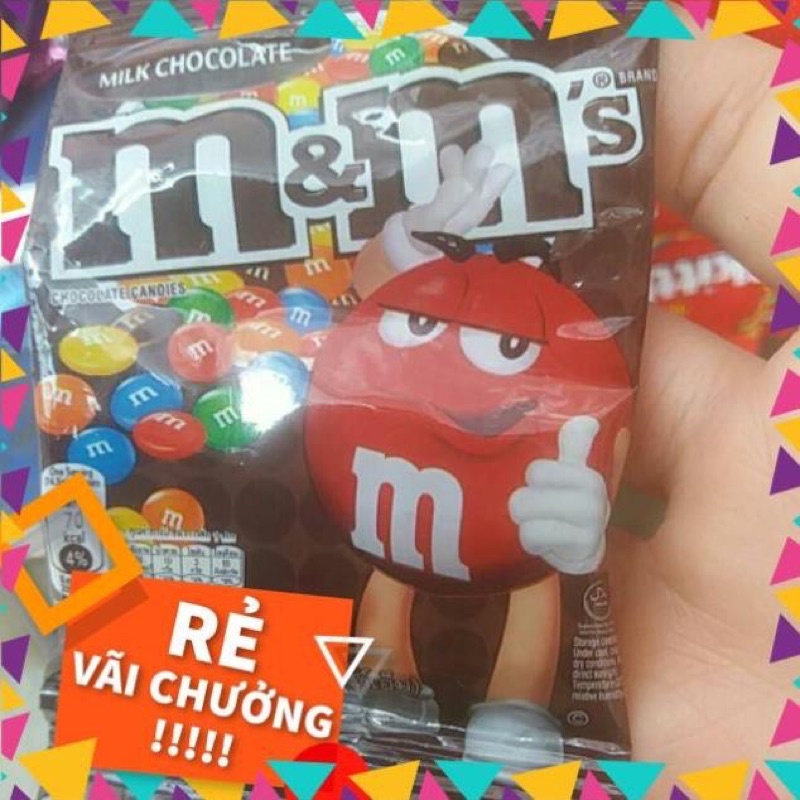 dây 10 gói kẹo socola  M&amp;M(10 gói*14,5gam_date mới nhất)