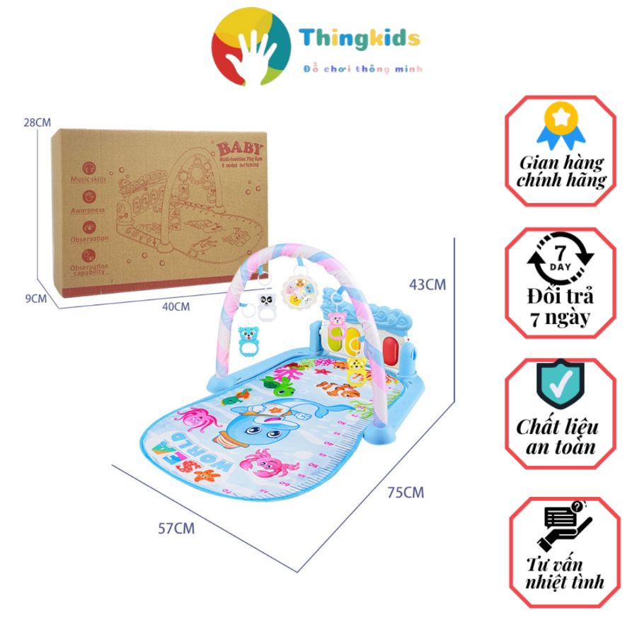 Thảm nhạc nằm chơi đàn piano cho bé Fitness Rack - Thingkids