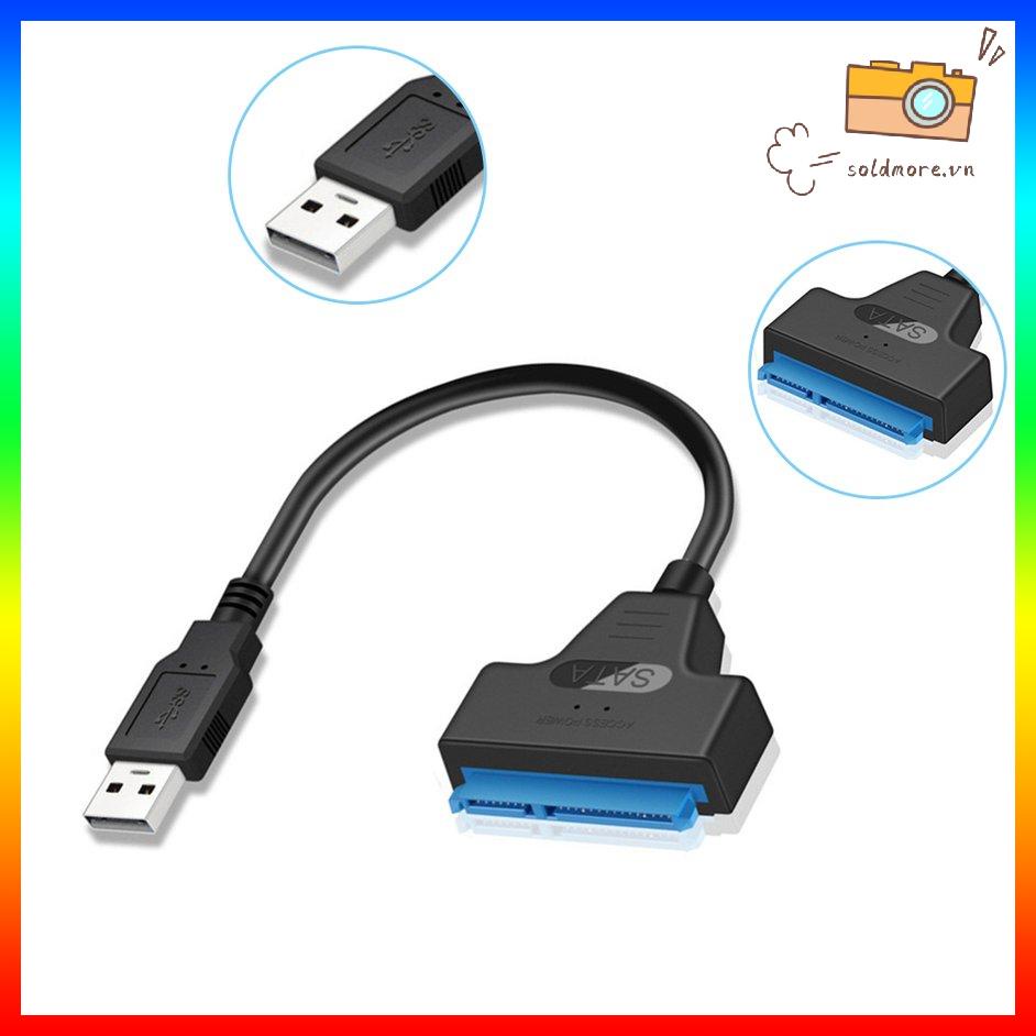 Cáp chuyển đổi SATA sang USB 2.0/Type C SATA 22pin cho ổ cứng SSD 2.5 Inch