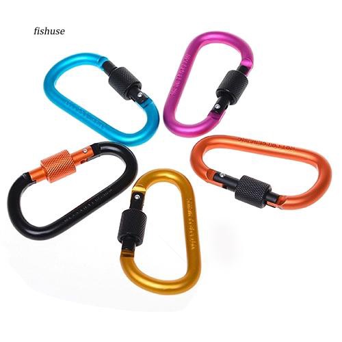 Móc khóa carabiner chữ D bằng hợp kim nhôm tiện lợi