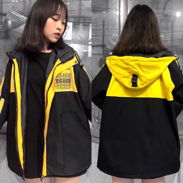 JACKER Dù STREAKS Vàng Pha Đen Hàng Unisex Đẹp - Kèm Ảnh Thật Video