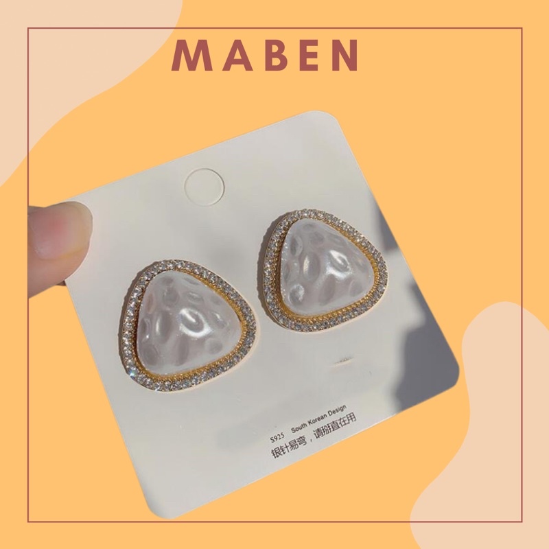 Hoa tai đính đá phong cách thanh lịch - Maben