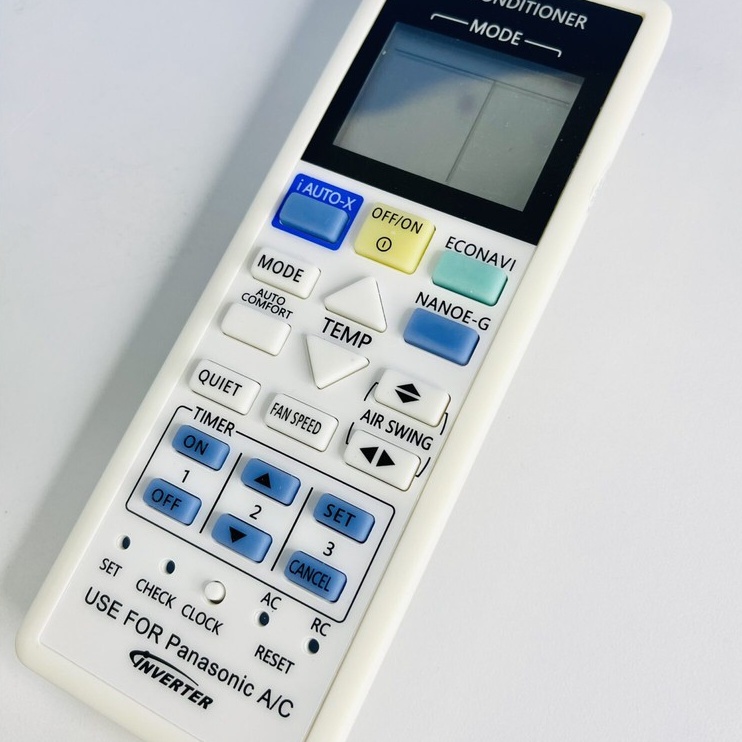 Điều khiển Remote Điều Hòa Máy lạnh Panasonic Inverter mẫu lớn enveter 2 chiều