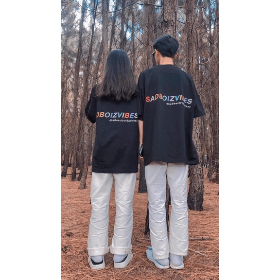 Áo thun Unisex nam nữ tay lỡ form rộng sadboizvibes 7 màu size 40-75kg vải cotton xịn dày co dãn 4 chiều GL17
