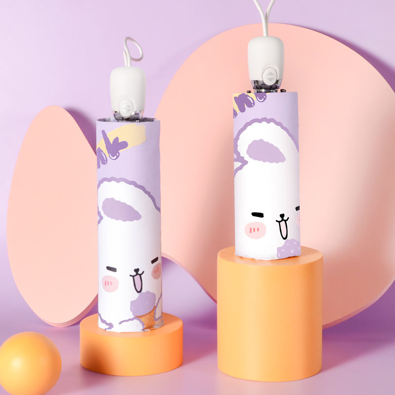Dù gấp tự động chống tia UV thiết kế họa tiết xinh xắn
