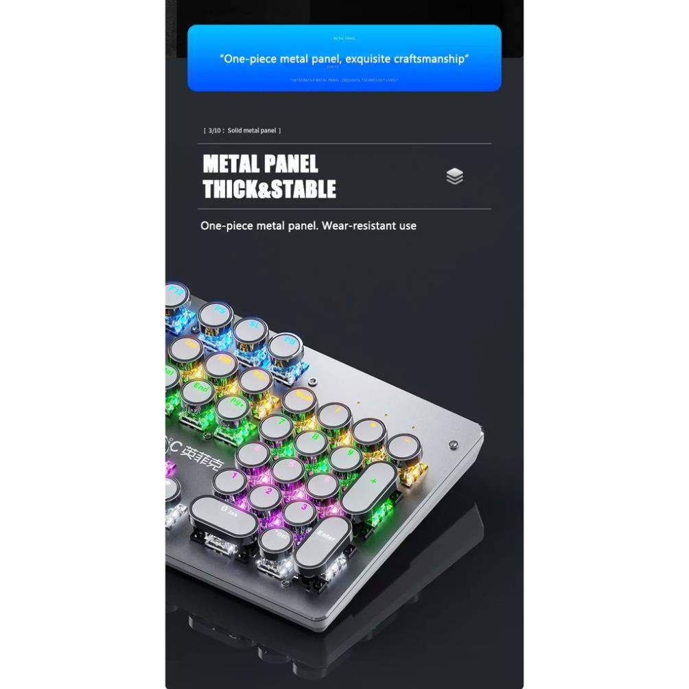 Bàn phím cơ chơi game Inphic V950P ​​dùng cho game thủ chuyên nghiệp LED RGB siêu đẹp - Chính Hãn