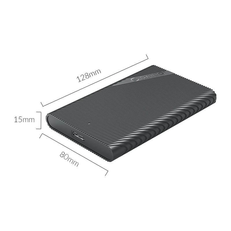 Hộp Đựng Ổ Cứng ORICO 2521U3-Đen 2.5" SSD/HDD SATA 3 USB 3.0 - Hàng Chính Hãng | WebRaoVat - webraovat.net.vn