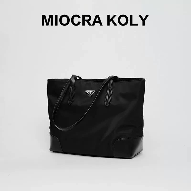[Sẵn] Túi tote đen tặng kèm 2 túi nhỏ đựng đồ - Hãng Miocra koly chính hãng - mk7835