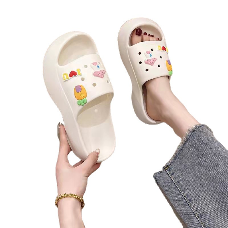 Tikp Dép Sandal Tikp Đục Lỗ Thoáng Khí Chống Mòn Thoải Mái Có 4 Màu Size 36-41 MS082 Thời Trang Đi Biển Cho Nữ