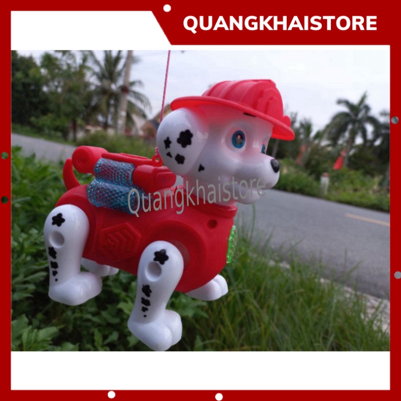 Chó cứu hộ  biết đi biết chạy có đèn nhạc đồ chơi trẻ em kiêm đèn lồng trung thu cho bé
