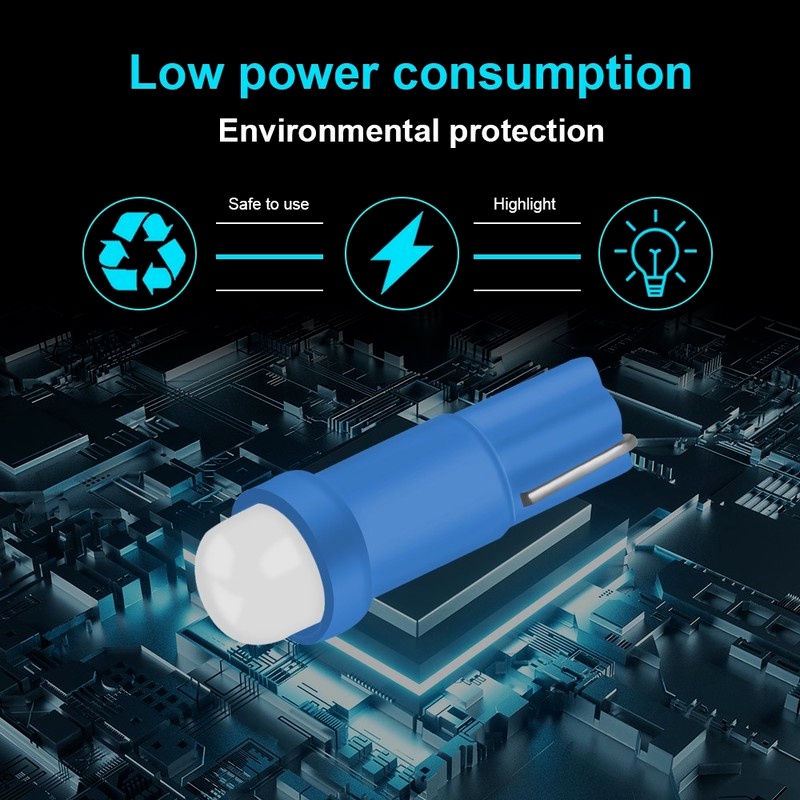 Set 10 Đèn LED T5 4014 Ánh Sáng Ban Đêm Gắn Trần Xe Hơi Trang Trí Nội Thất