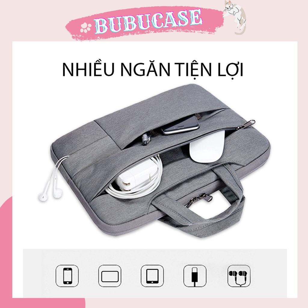 Túi Chống Sốc Macbook Laptop Cao Cấp Nhiều Size 13.3 Inch, 14 Inch, 15 Inch, 15.6 Inch, 16 Inch - ( 4 Ngăn )