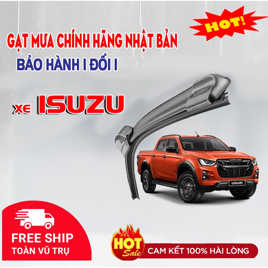 Gạt Mưa Xe Isuzu,Dmax,Mux Chính Hãng Nhật Bản | Gạt Sạch,Êm | Gạt mưa oto 3 khúc | Bộ 2 cái