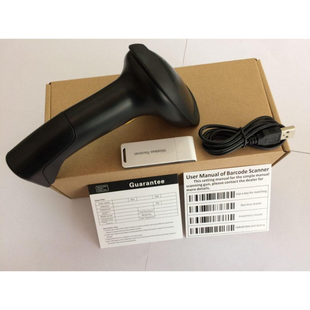 Máy Bắn Mã Vạch Không Dây, Máy Quét Mã Vạch Wireless 2.4G