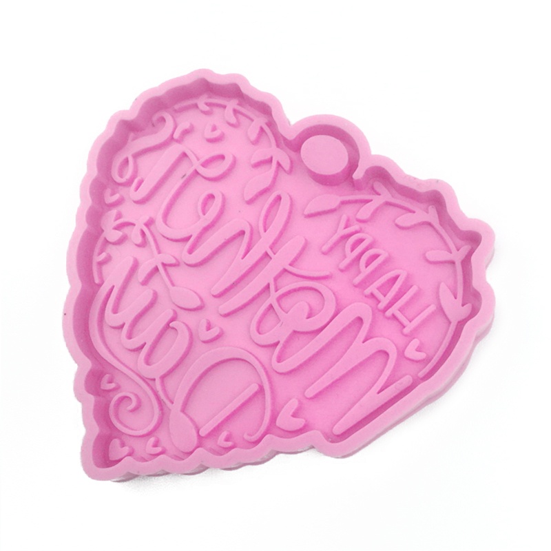 Khuôn Làm Móc Khóa Hình Chữ Happy Mother 'S Day Bằng Nhựa Epoxy UV Lấp Lánh DIY