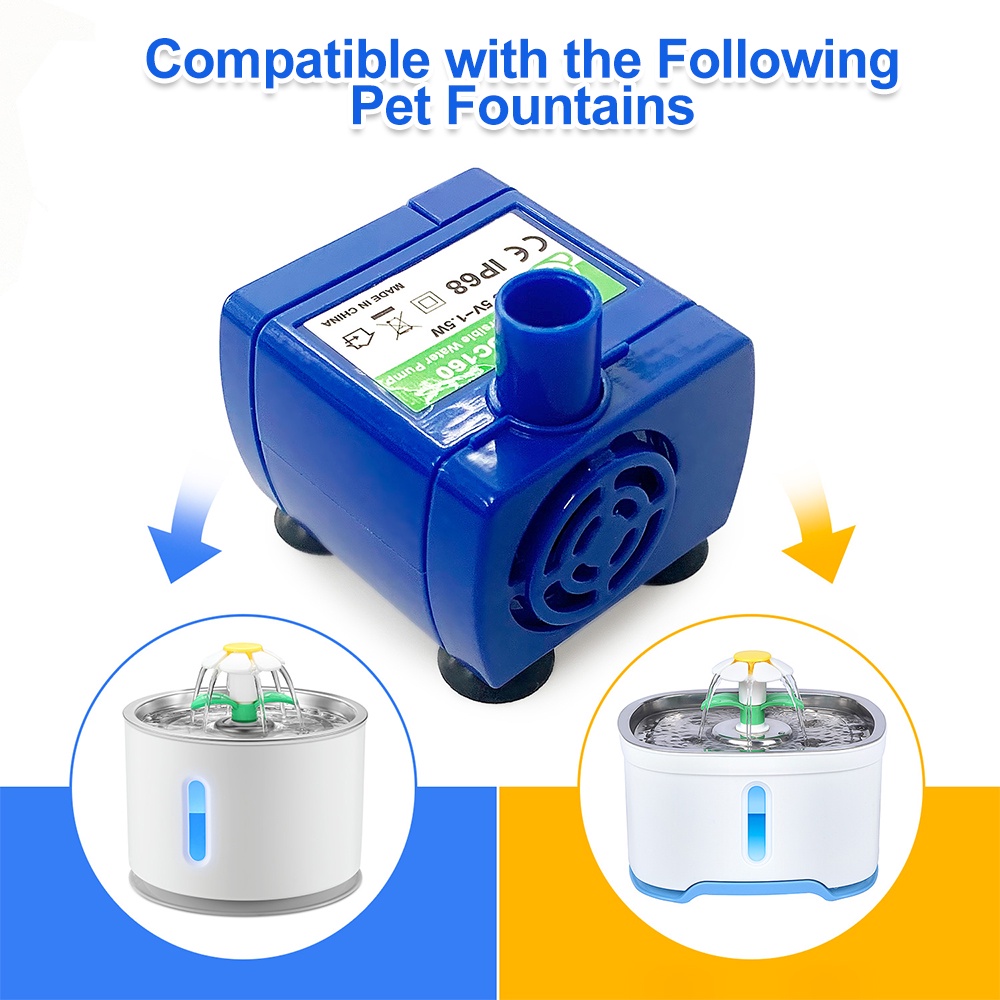 Máy bơm nước uống thú cưng DIYMORE dạng chìm DC 5V USB 1.5W hoạt động yên tĩnh