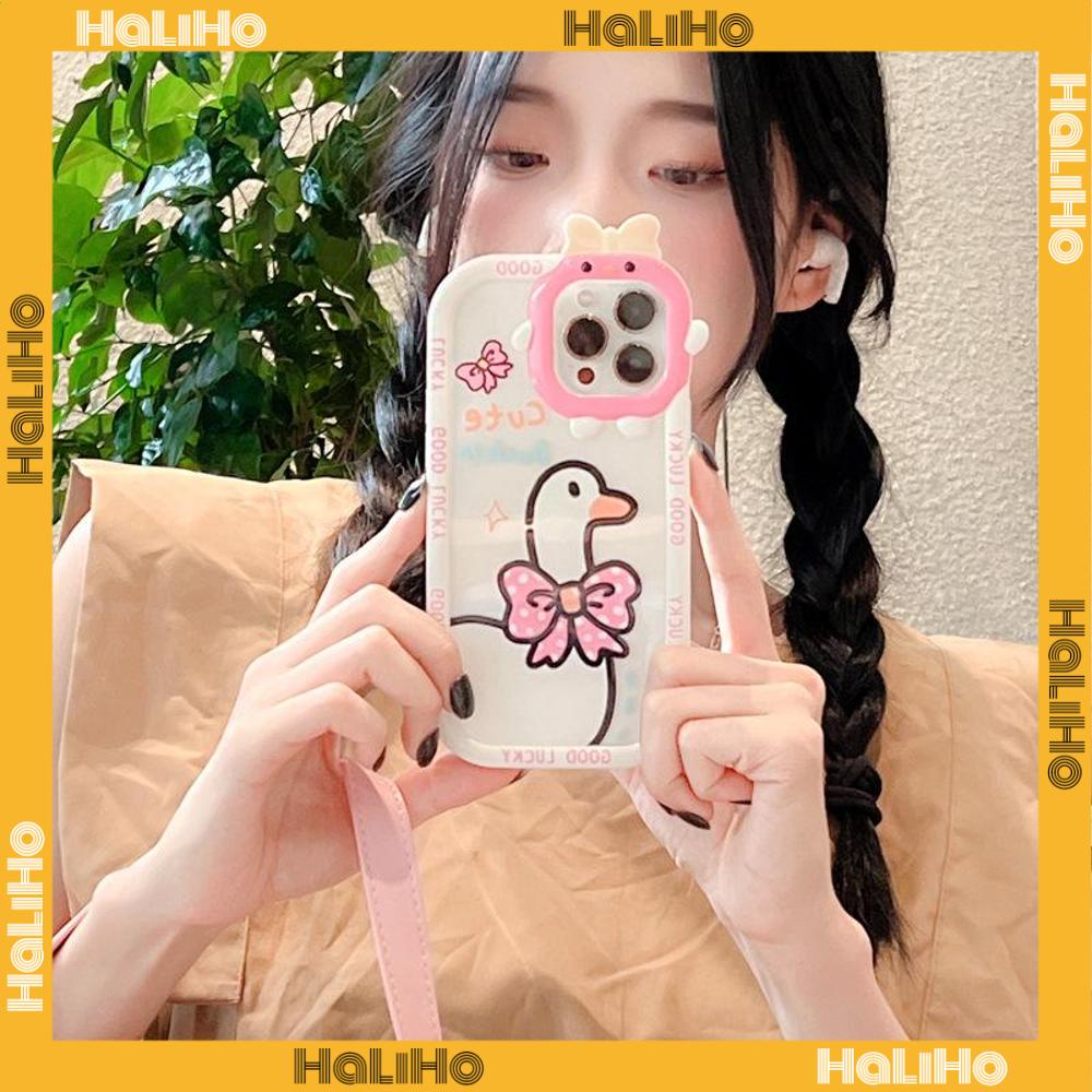 iPhone Case Silicone Soft Case Clear Case Airbag Shockproof Protection Camera Smooth Feel Cartoon Duck Cute Compatible For iPhone 11 Pro Max 13 Pro Max 12 Pro Max 7Plus xr XS Max