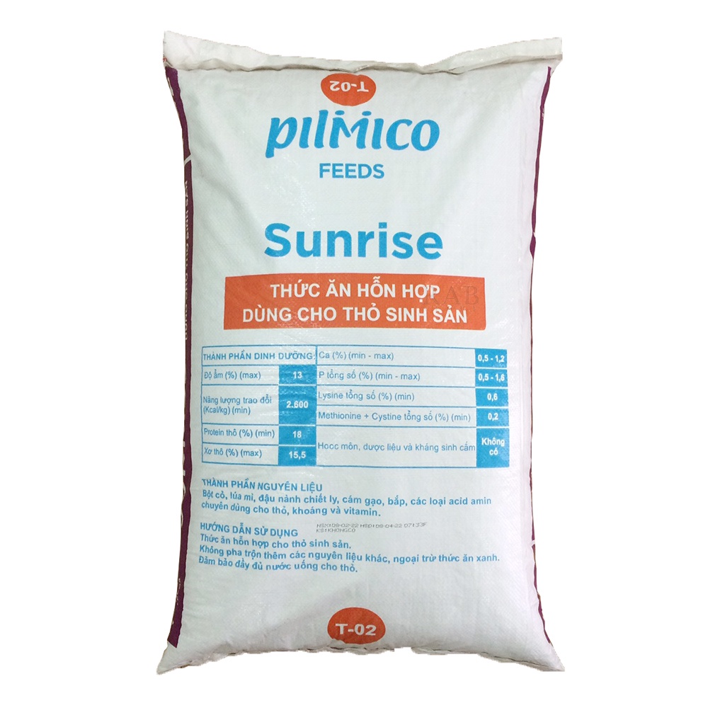 Cám thỏ pilmico T-02 nguyên bao 25kg chất lượng cao - rab.store