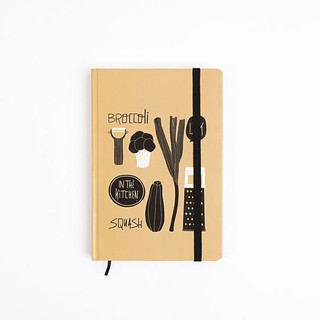 Sổ tay Crabit Dotted - Food vàng