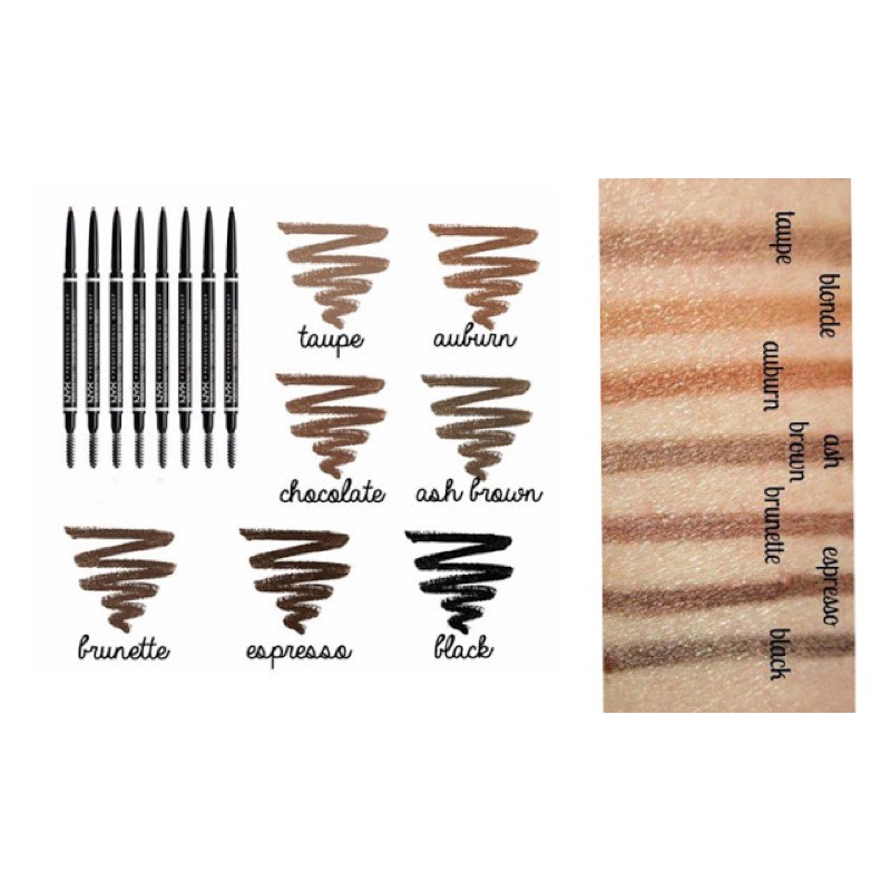 Chì kẻ mày siêu mảnh NYX MICRO BROW PENCIL