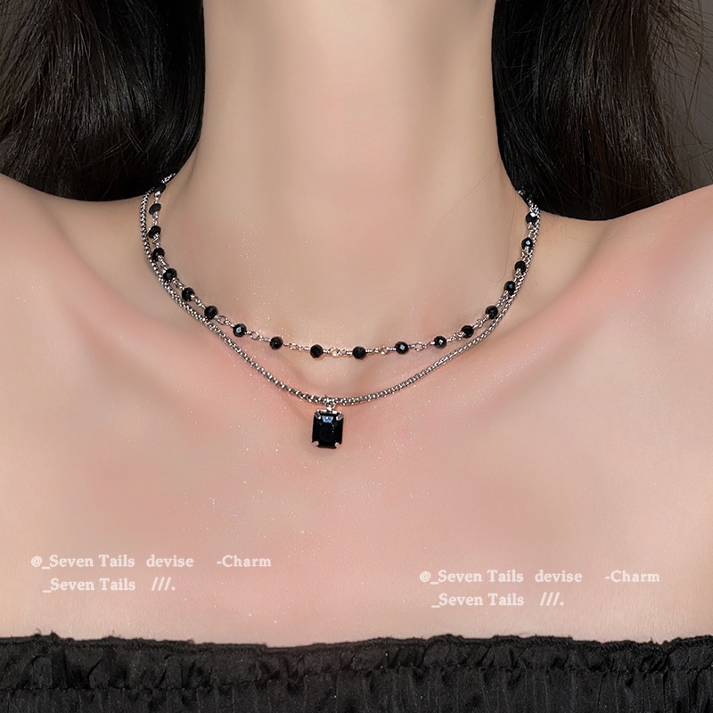 Vòng cổ Hai Lớp Đính Hạt Sang Trọng Ngọt Ngào Cho Nữ