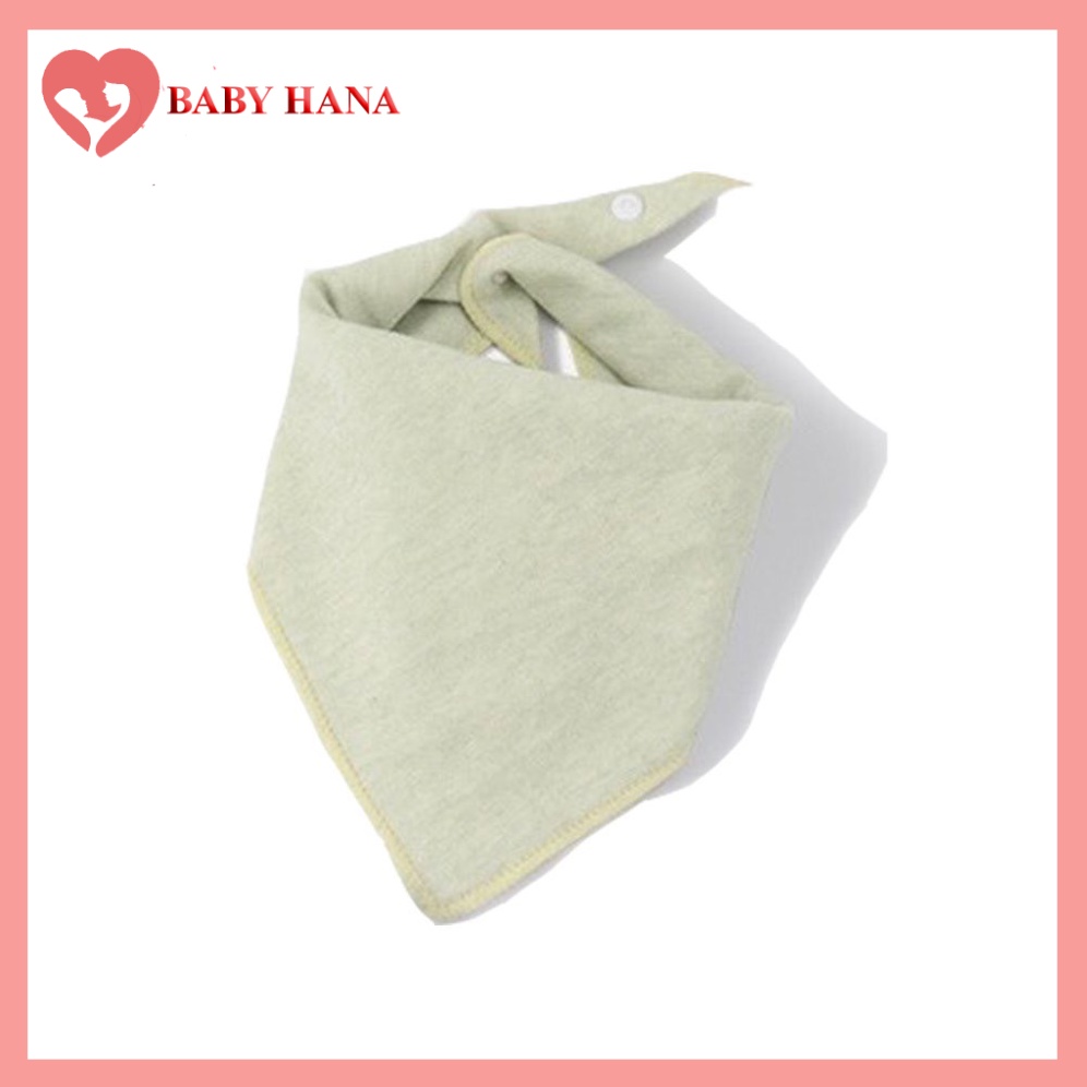 Khăn Yếm Tam Giác Cotton Hữu Cơ 2 Cúc Bấm Cao Cấp Siêu Mềm Cho Bé