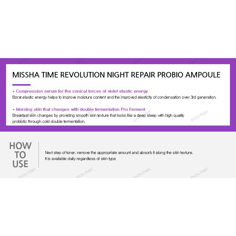 Tinh chất Missha Time Revolution Night Repair Probio Ampoule 50ml chất lượng cao