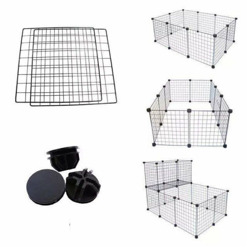 Chuồng quây thú cưng lắp ráp (7 lưới 1 cửa) cao 35cm