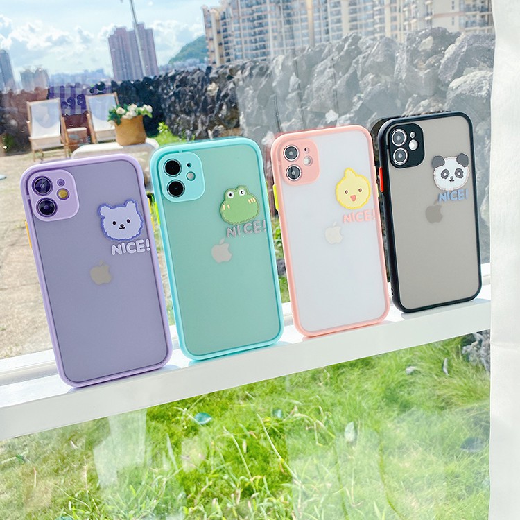 Ốp iphone - Ốp lưng viền nhám 4 mặt thú 6s/6plus/6splus/7/8/7plus/8plus/x/xs/xs max/11/11promax