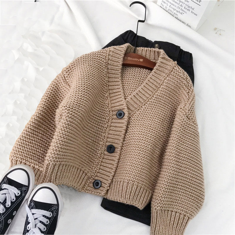 Mới Áo khoác len cardigan thời trang xuân thu cho bé gái