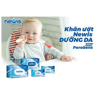 Giấy ướt Newis dưỡng da an toàn không Parapen gói 80/100 tờ