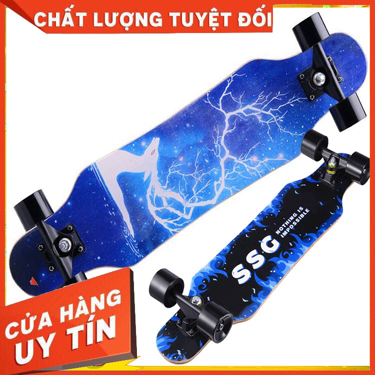 Ván Trượt Thể Thao cho người lớn Sport &amp; Dancing Mini Freeride Longboard Skating 80 cm - Ván Trượt Có Nhám Chống Trượt