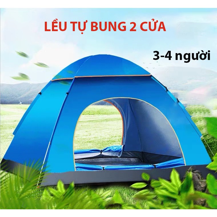 Lều cắm trại tự bung chống nước gấp gọn dễ dàng - Lều dã ngoại dành cho 3-6 người