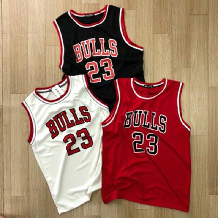 Áo bóng rổ Bulls 23 thời trang nam nữ unisex mặc mùa hè, chất liệu cotton organic mềm mịn mát in 3D phong cách Hàn Quốc