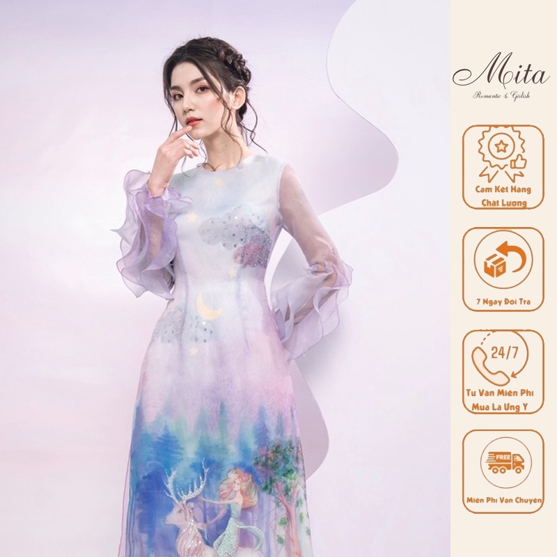 Mita Boutique - Áo Dài Thiên Thần Cẩm Mịch Mita -MIAD0003