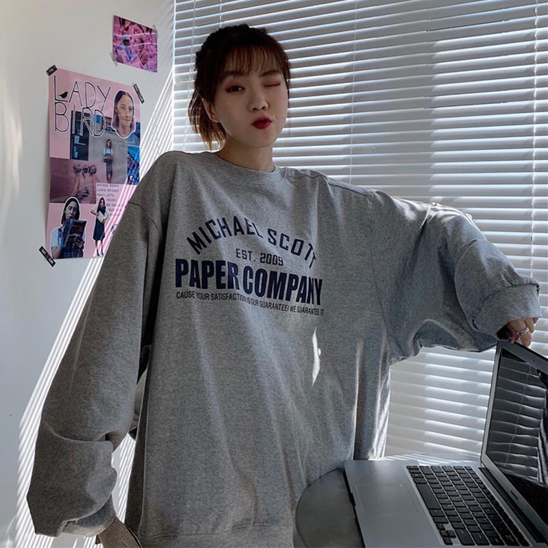 Áo Sweater Tay Dài Dáng Rộng In Họa Tiết Phong Cách Harajuku Hàn Quốc Thời Trang Mùa Thu Hàng Mới 2021 Dành Cho Nữ
