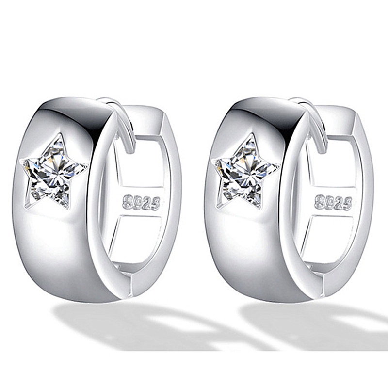 Đôi Bông Tai Ngôi Sao Đen Nạm Đá