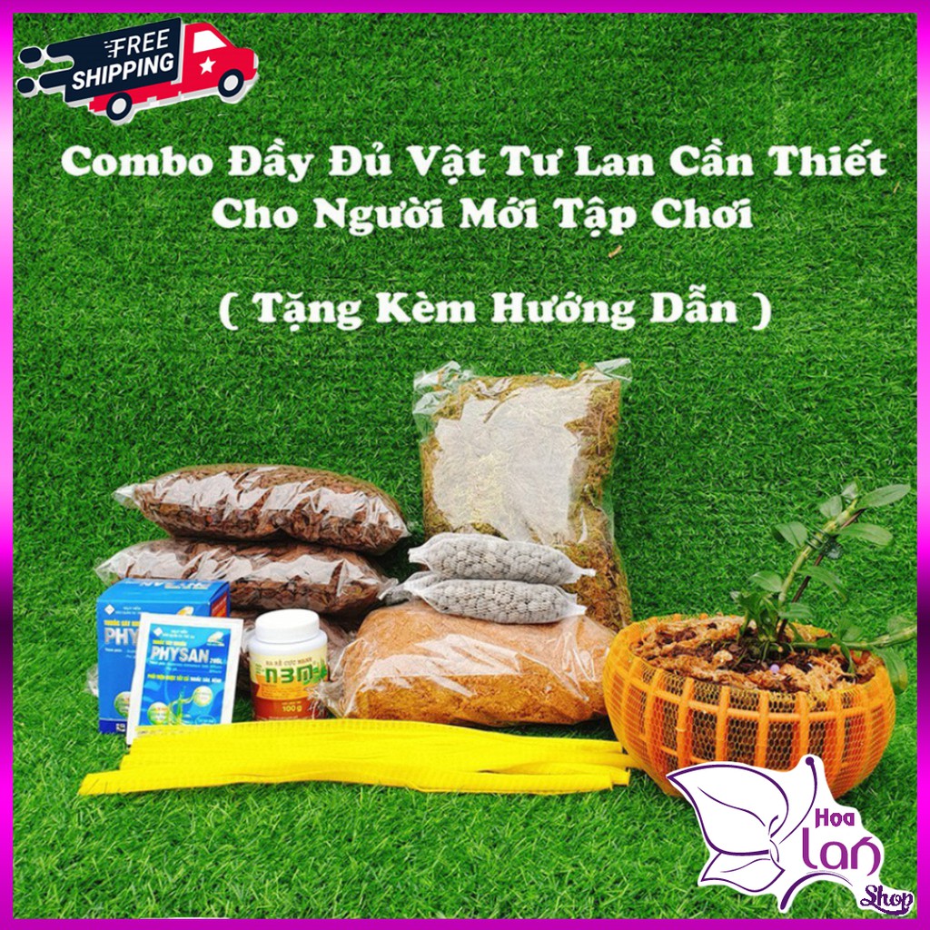 Giá Thể Trồng Lan ⭐ Kèm Hướng Dẫn ⭐ Chọn Bộ Vật Tư Cần Thiết Để Trồng 5 Chậu Lan [ Cho Người Tập Chơi ]