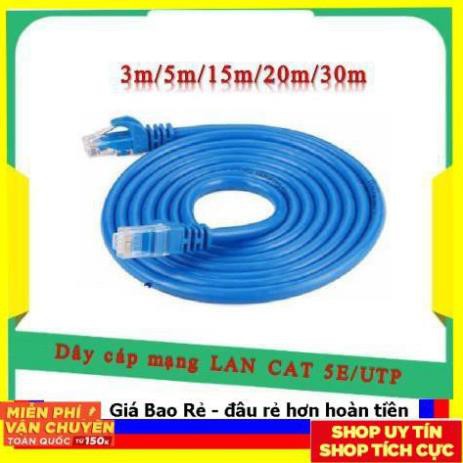 Dây cáp mạng LAN CAT 5E/UTP 3m/5m/15m/20m/30m