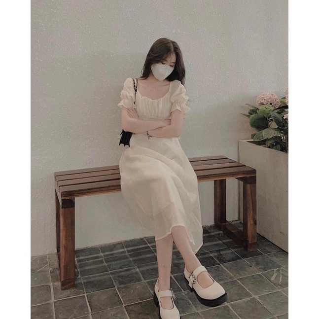 váy trắng tiểu thư dự tiệc chụp hình kỷ yếu xinh-hàng cao cấp loại 1-đầm trắng du lịch style hàn quốc dáng dài | BigBuy360 - bigbuy360.vn