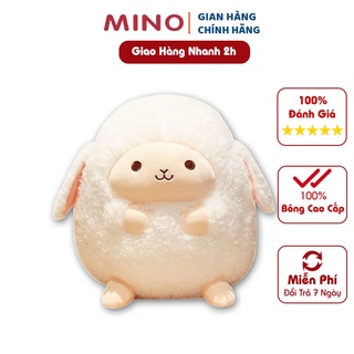 Gấu Bông Gối Ôm Cừu Trắng Mũm Mĩm Dễ Thương Mino