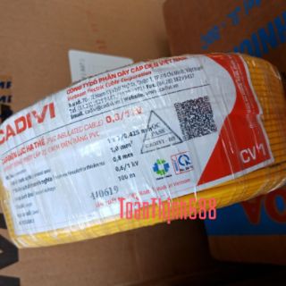 Dây điện đơn CV1.0 Cadivi 100m