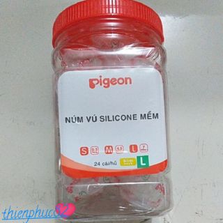 Núm vú pigeon  silicon mềm (24 cái)