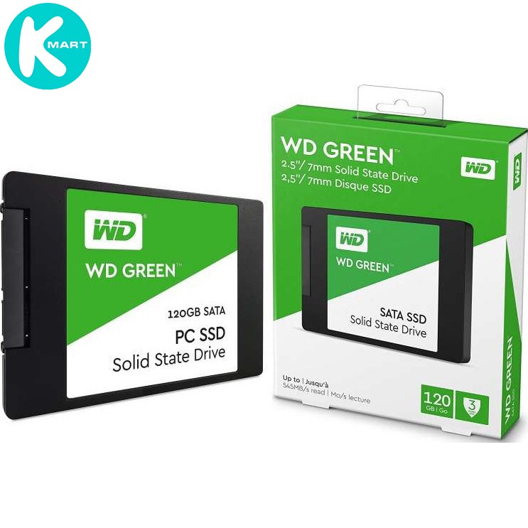 Ổ cứng SSD Western Digital SSD WD Green 120GB 2.5" SATA 3 - WDS120G2G0A - Hàng Chính Hãng