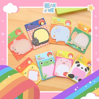 Giấy note cute, giấy ghi chú dễ thương, giấy nhớ hình thú, sticky note - hear me