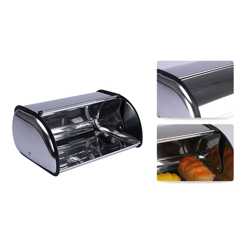 Hộp Đựng Bánh Mì Tráng Miệng Có Nắp Đậy Bằng Thép Không Gỉ