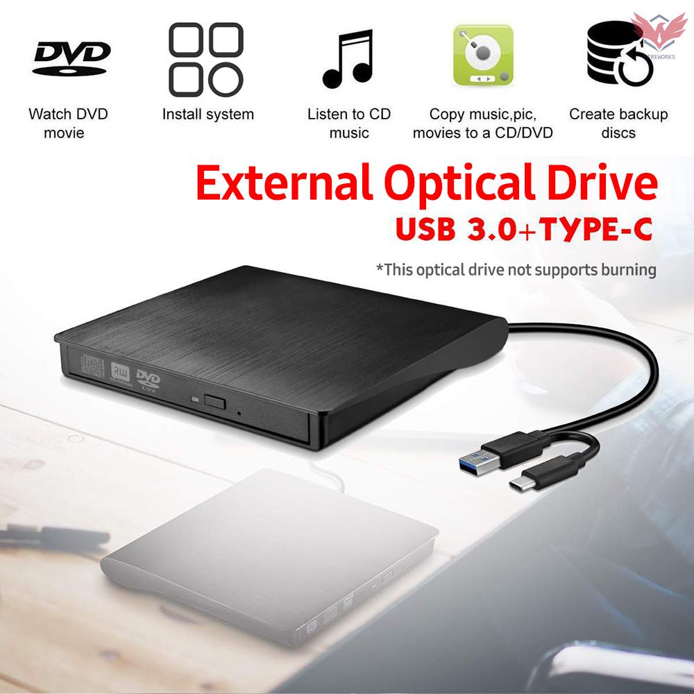 Ổ Đĩa Quang Fir Usb 3.0 Type-C Siêu Mỏng Cho Windows / Mac Os | BigBuy360 - bigbuy360.vn