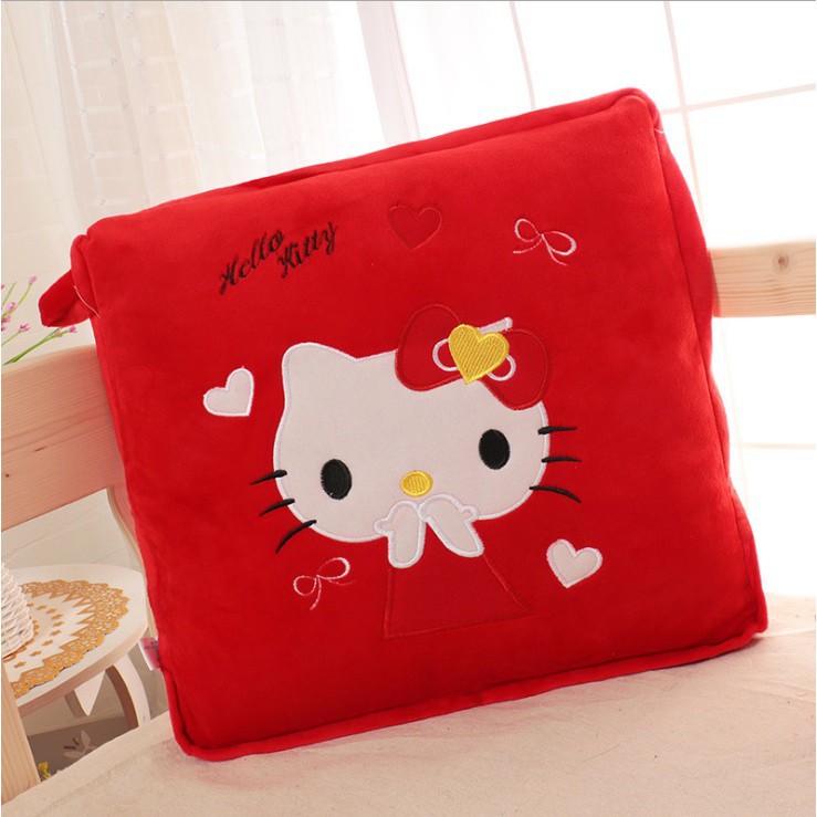 gối mền 2 trong 1 kitty - gối 2 trong 1 hello kitty