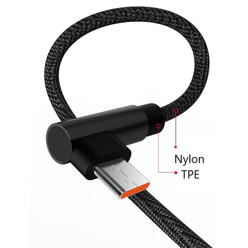 Cáp Sạc Nhanh/ Chuyển Đổi Dữ Liệu Type C/ 6A Thiết Kế Dây Bện Thông Dụng Cho Tất Cả Các Dòng Điện Thoại Thông Minh